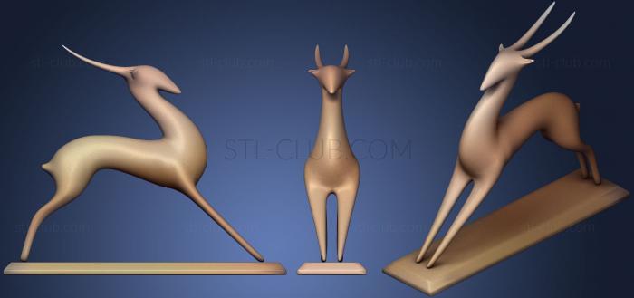 3D модель Скульптура антилопы (STL)